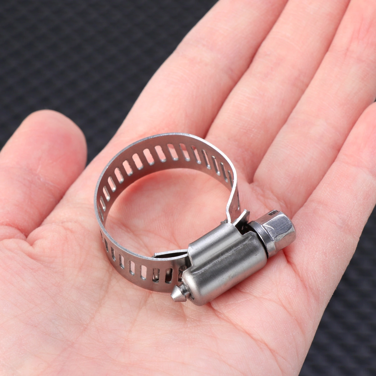 10 Pcs Heavy Duty Adjustable Stainless Steel Worm Gear Hose Clamps Miniature Power-Seal Worm-Drive Kit 14mm-27mm