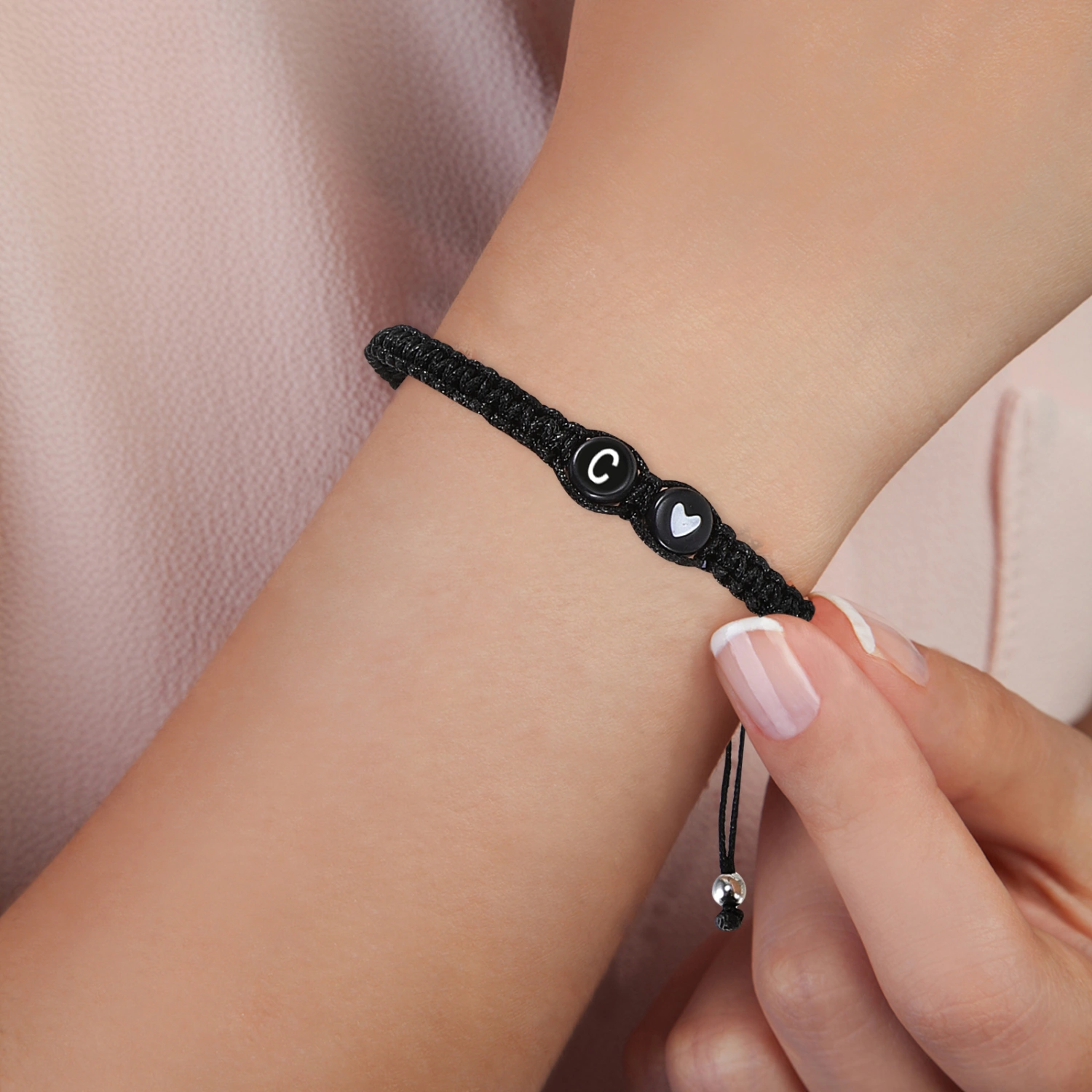 Initial Bracelets Adjustable Braided Bracelet Friendship Couples Bracelets