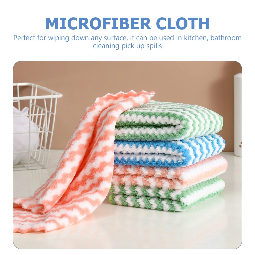 10Pcs Kitchen Dish Towels Cleaning Towels Water Absorbent Dish Towels Multi-function Washcloths