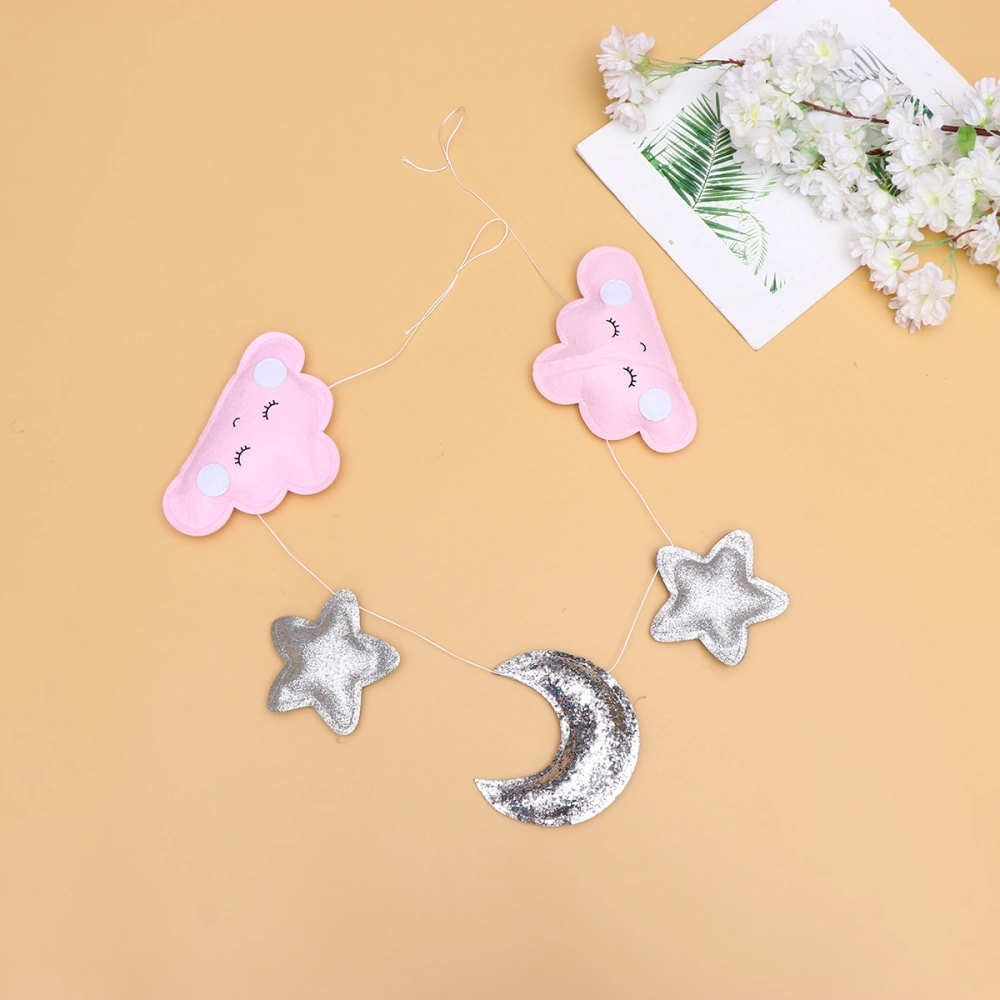 Baby Bedroom Decor Hanging Wall String Adornment Nordic Style 
    Stars Moon Clouds Pull Flower String Ornaments Childrens Room Crib Tent Bed Curtain Decoration