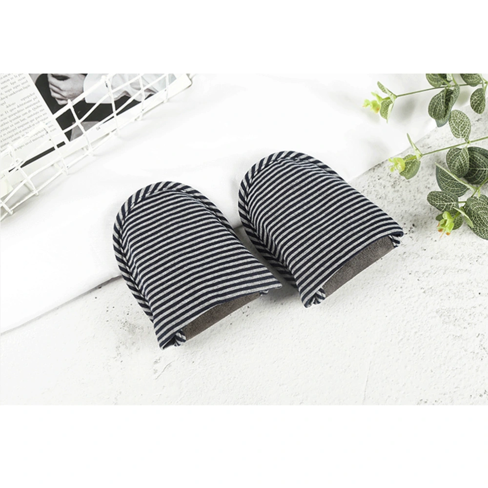 1 Pair Disposable Slippers Non-slip Slippers Comfortable Thickened Slippers Foldable Slippers for Men Hotel Travel Outdoor (Grey)