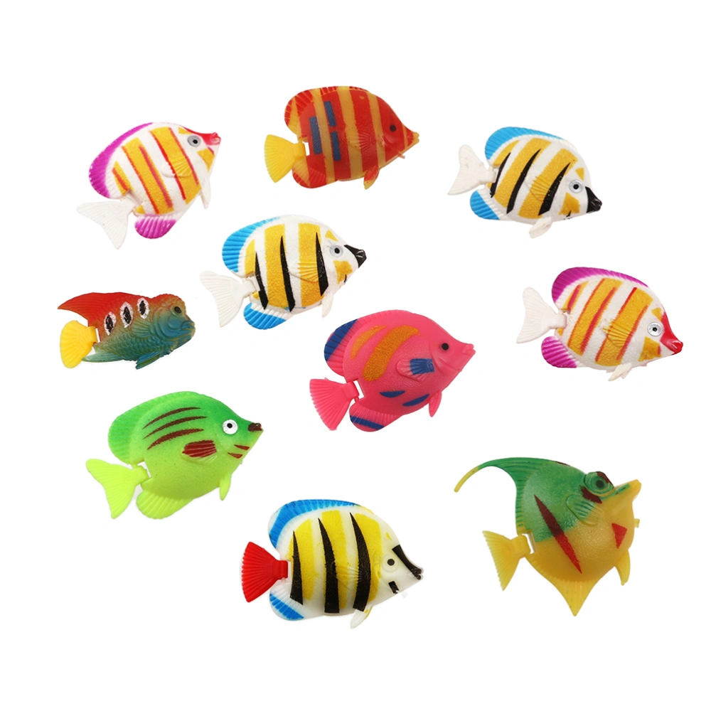 30pcs Vivid Aquarium Fish Ornament Fish Tank Landscape Artificial Fish Plastic Fish Decor (Random Style)