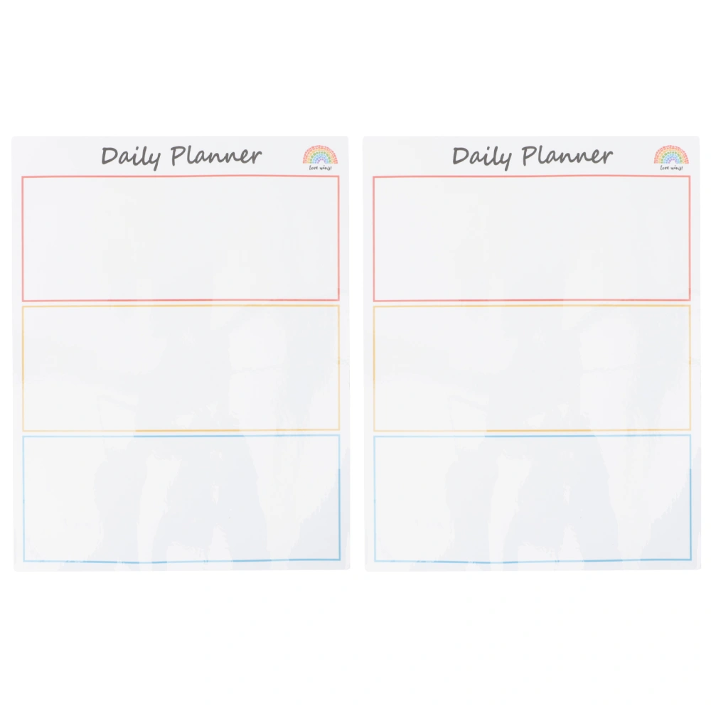 2pcs Multipurpose Magnetic Boards Daily Message Boards Magnetic Erasable Daily Memo Board