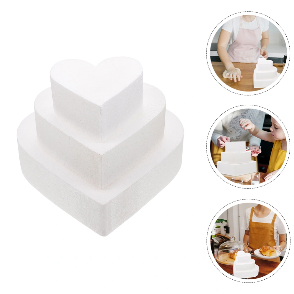 3Pcs Decorative Fake Cakes Multi-function Foams Cakes Reusable Cake Models Wedding Accessory