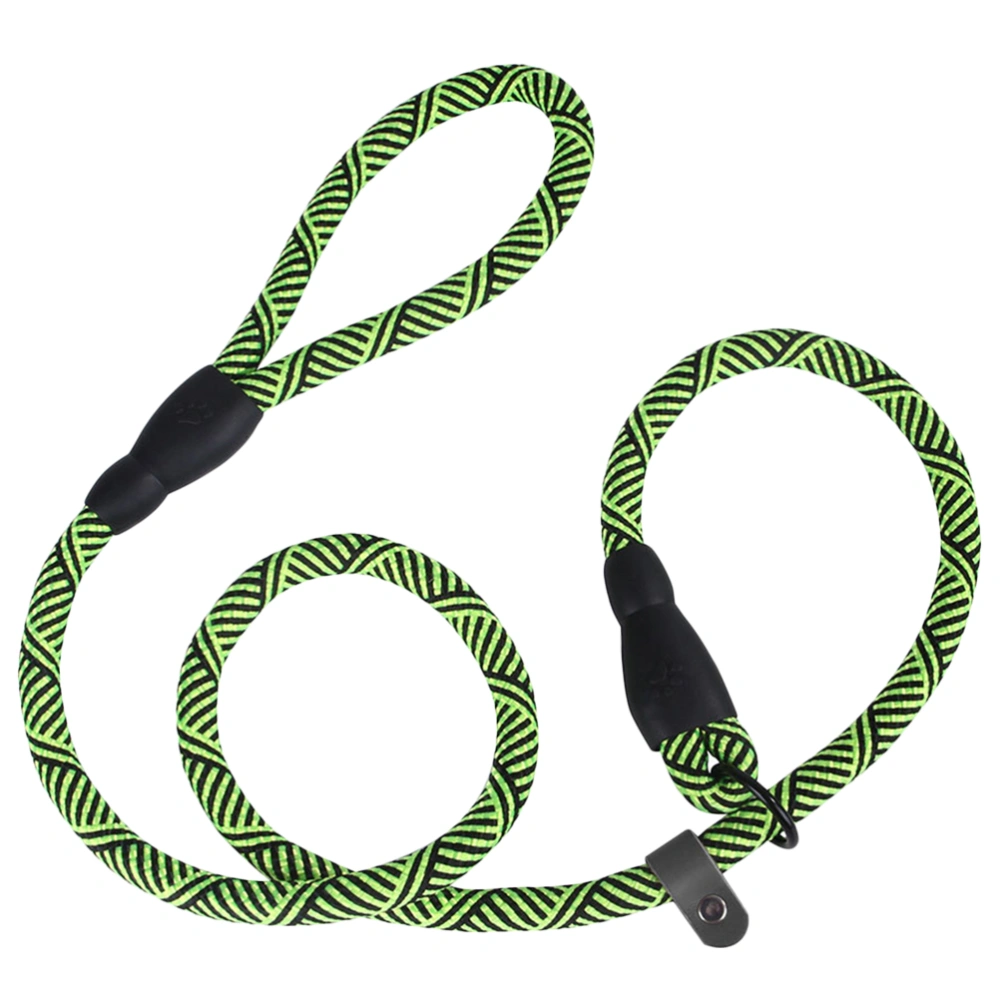 1PC Nylon Dog Traction Rope Thickening Pet Dog Pulling Rope Sturdy P-chain Dog Leash Strap Pet Supplies for Dog Use (Green)