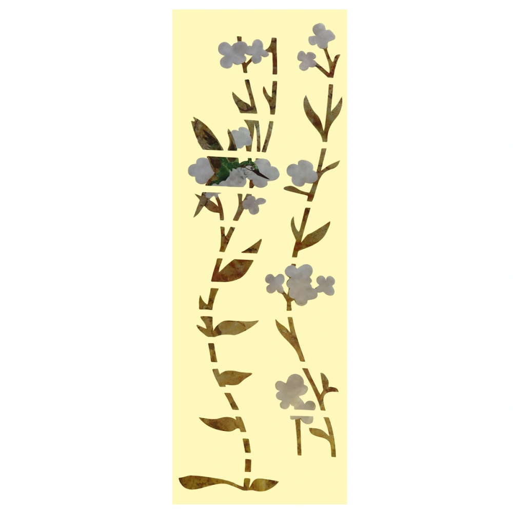 Guitar Fingerboard Sticker Fretboard Inlay Decals Carved Stickers (Elegant Flowers and Grass Style)