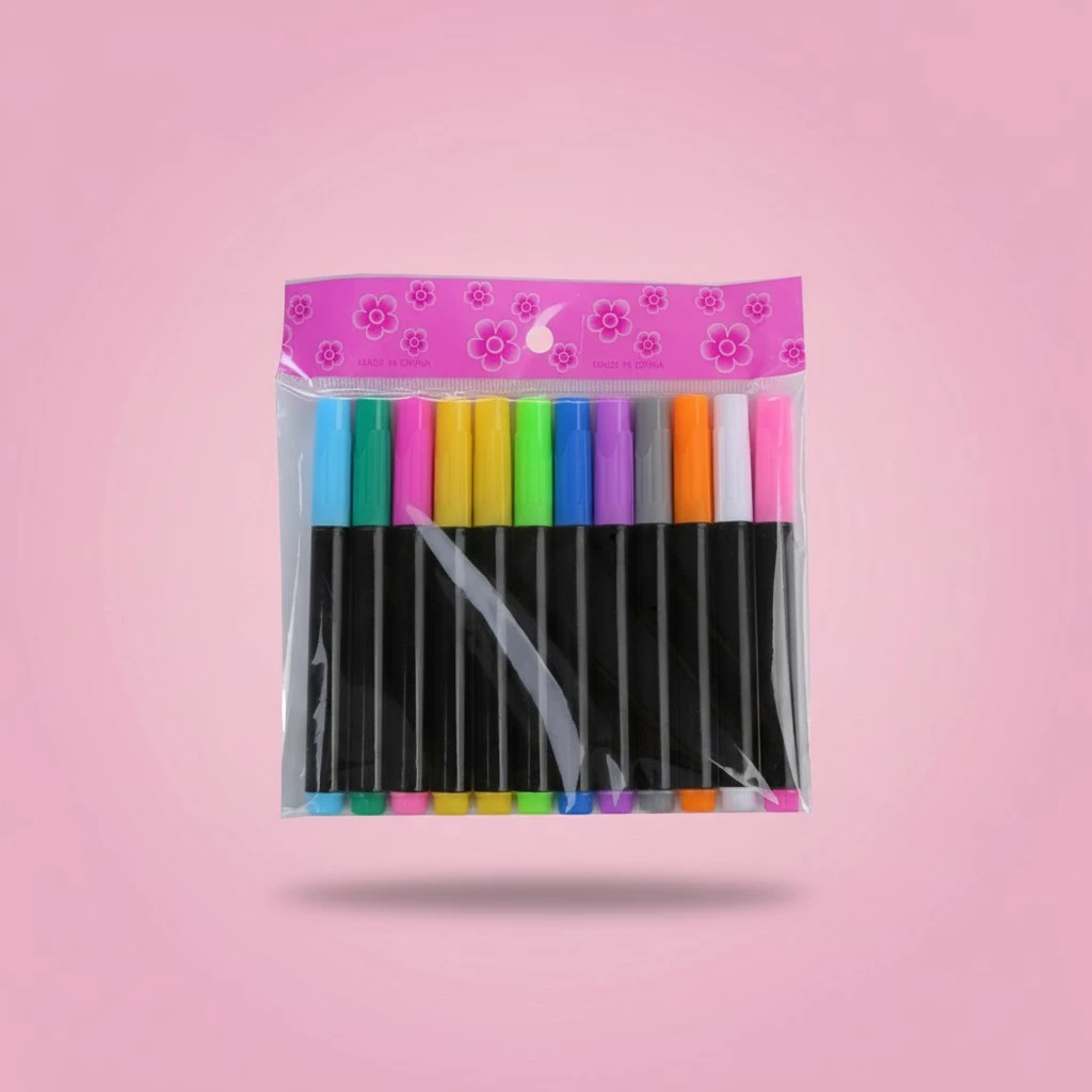 1 Set 2pcs Kids Watercolor Paint Pens Painting Liquid Pen Wipe Traceless Watercolor Pen LED Fluorescent Board Pen 