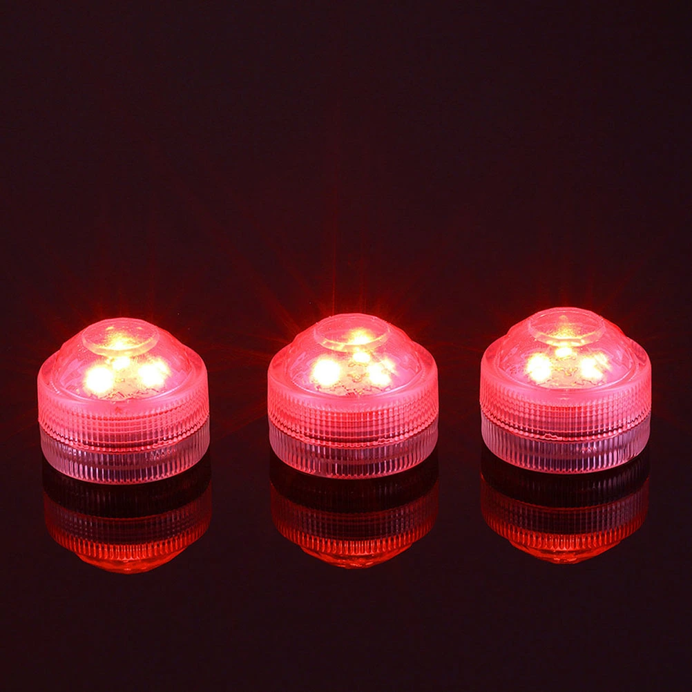 RGB Submersible LED Lights Waterproof Battery-operated Underwater LED Lights Wedding Party Vase Base Light Floral Light for Aquarium Wedding Halloween Christmas with