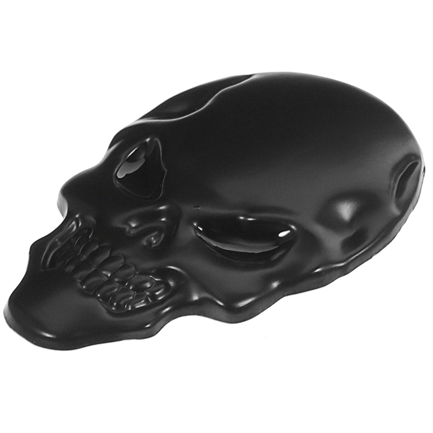 Skull Metal Sticker Bat Auto logo Badge Emblem Decal (Black)
