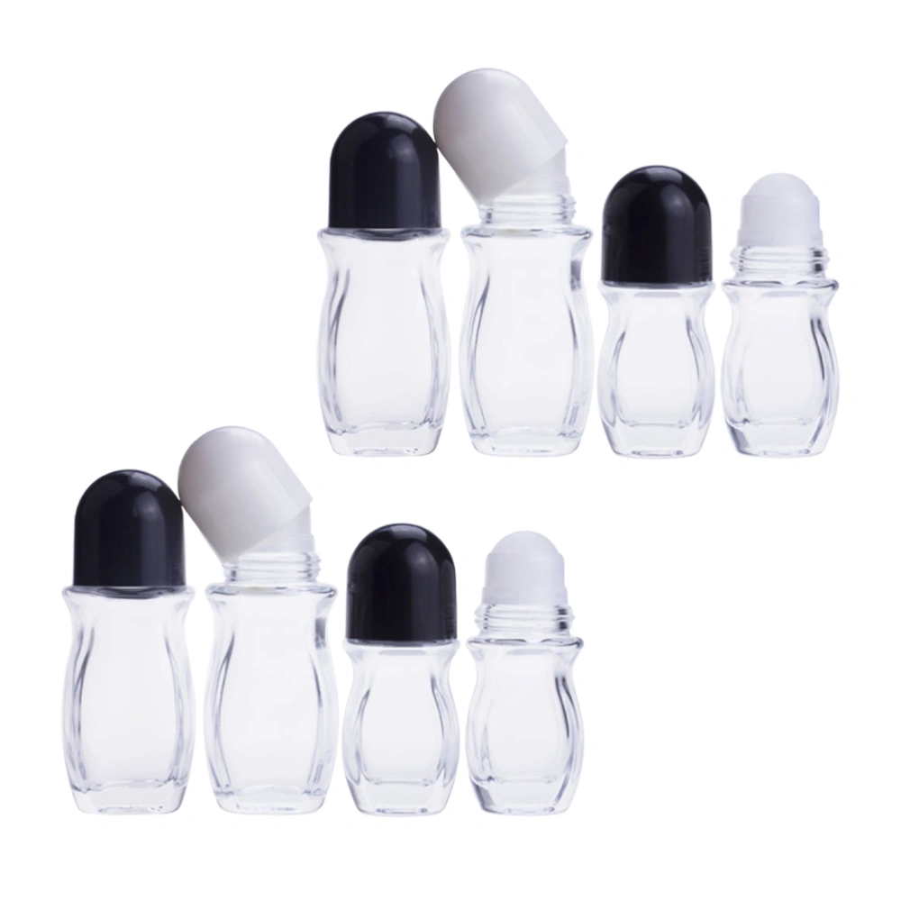 8Pcs 30ML 50ML Glass Roller Bottles Essential Oil Bottles Empty Bottles Packaging Bottles Travel Bottles with Lid