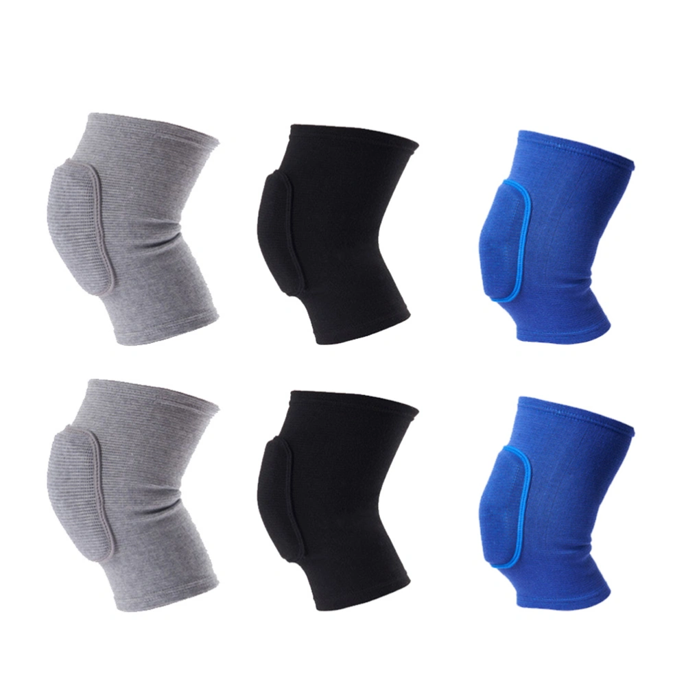 2pcs Exercise Sponge Knee Pads Fitness Training Knee Support Gym Knee Pad Safety Knee Support Squat Knee Protectors (Size L Grey)