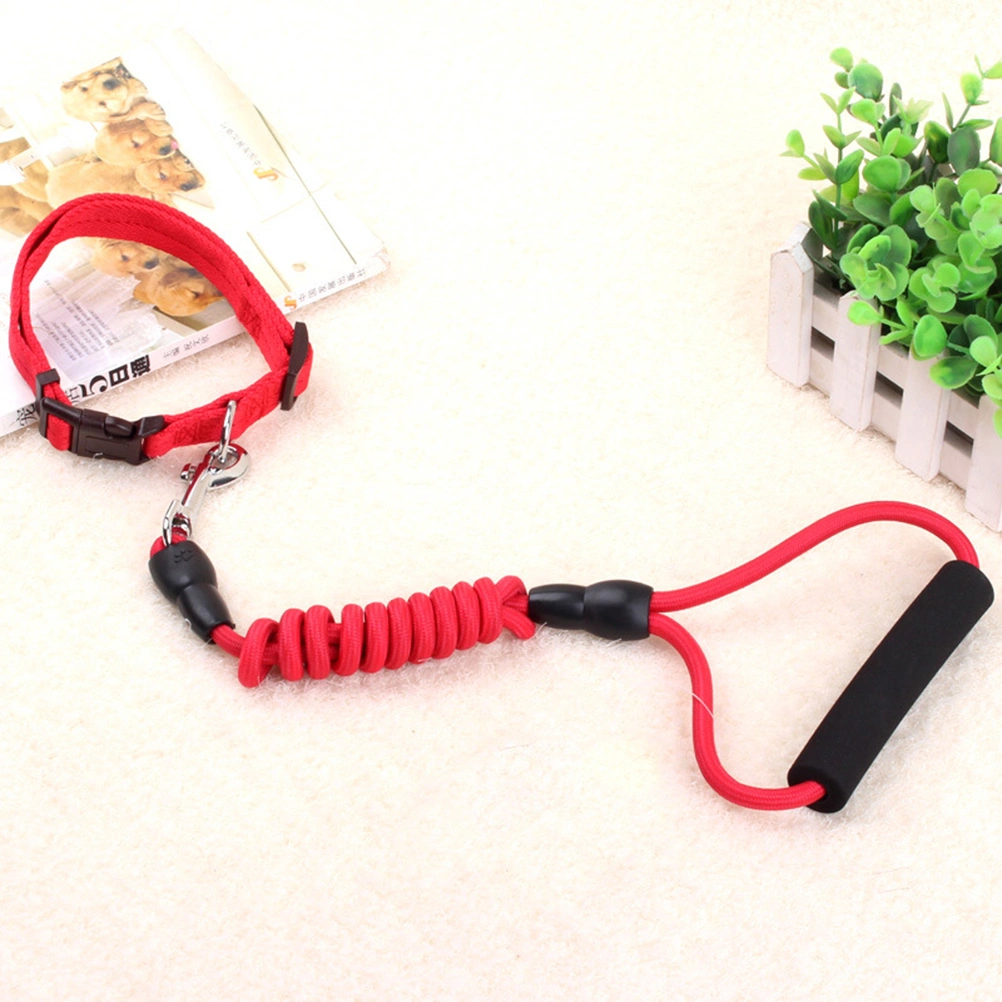 3pcs/set Pet Walking Running Set Harness + Collar + 6mm*120cm Leash with Handle Kit Ajustable for Dog Puppy (Red)