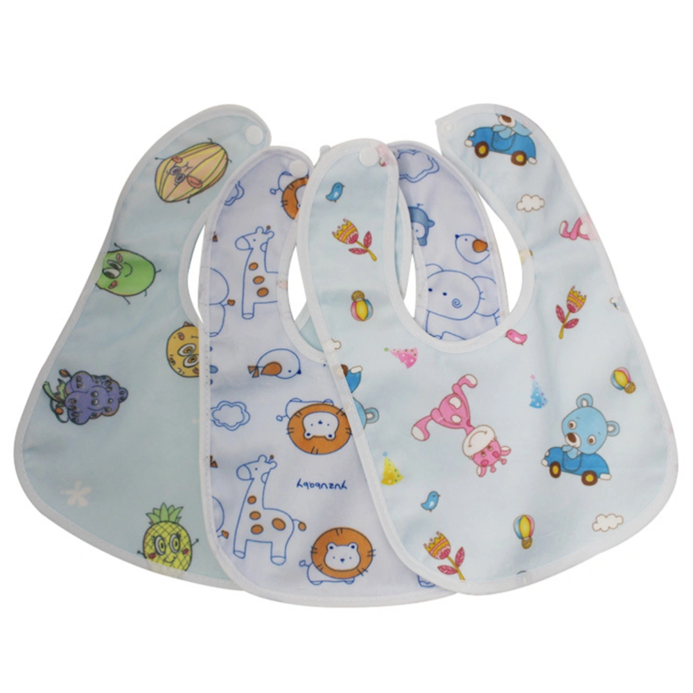 6pcs Waterproof Baby Bib Creative Baby Towel Infant Eating Bibs Cotton Saliva Towel (Assorted Color)