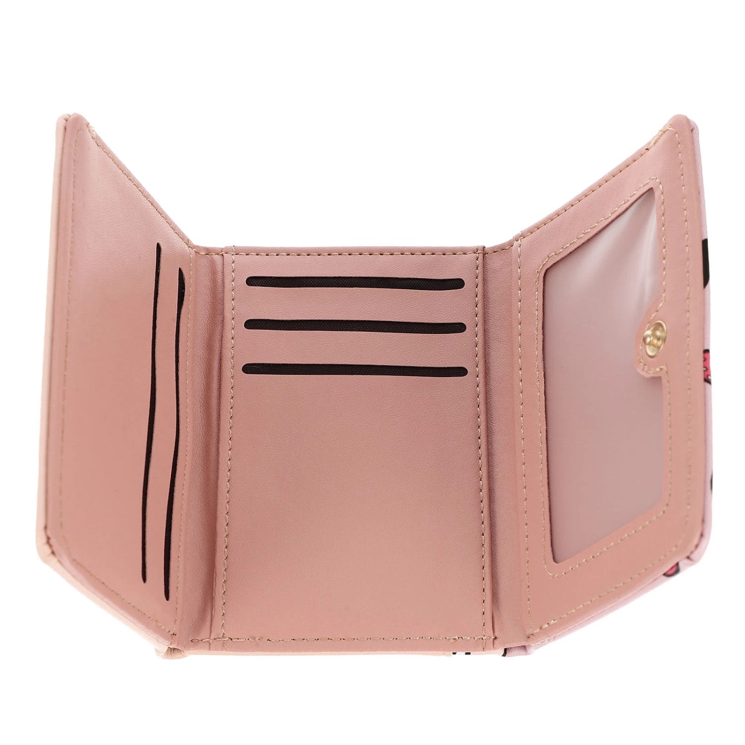 Short Wallet Women Cow Printing Wallet Portable Storage Pouch Three Fold Wallet