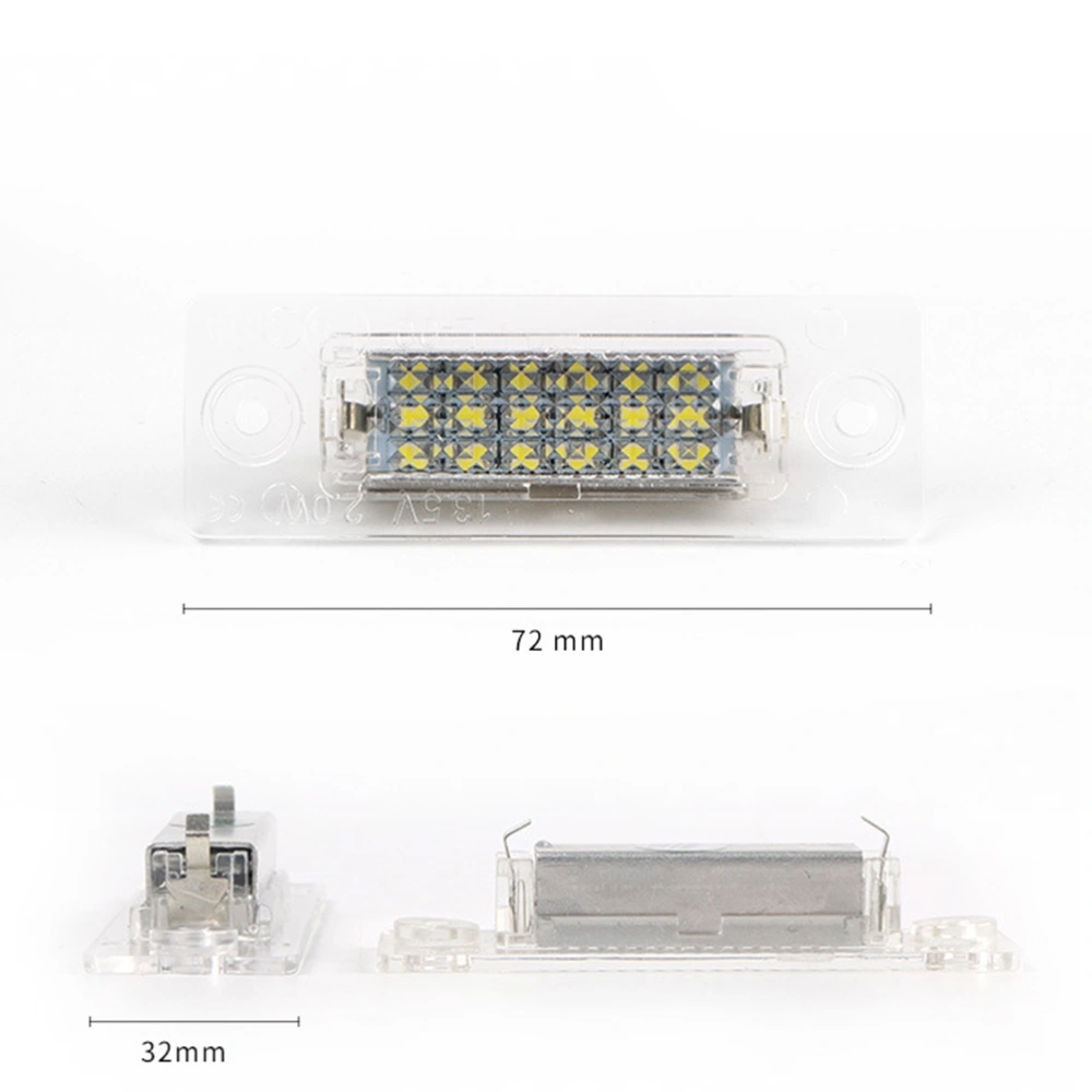 2Pcs LED License Plate Light Lamp for Caddy Touran and Others