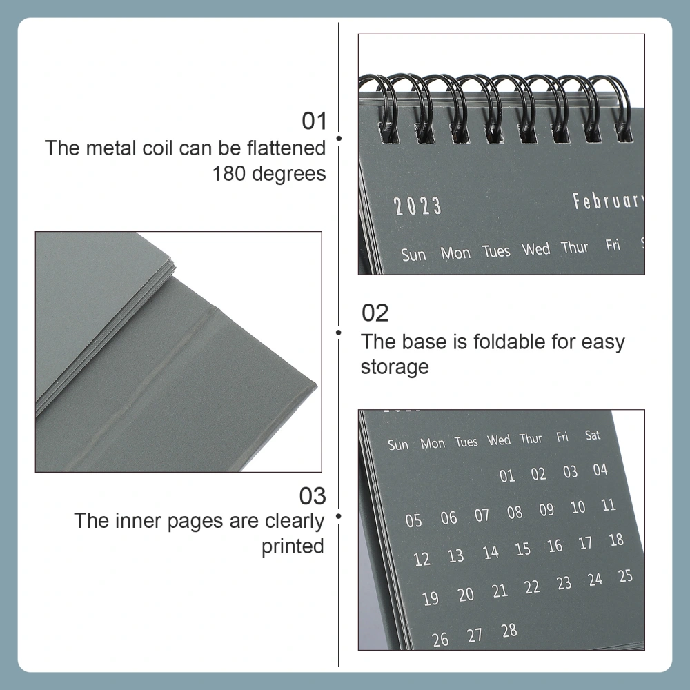 Calendar Small Desk Calendar Simple Desk Coil Calendar Office Paper Calendar