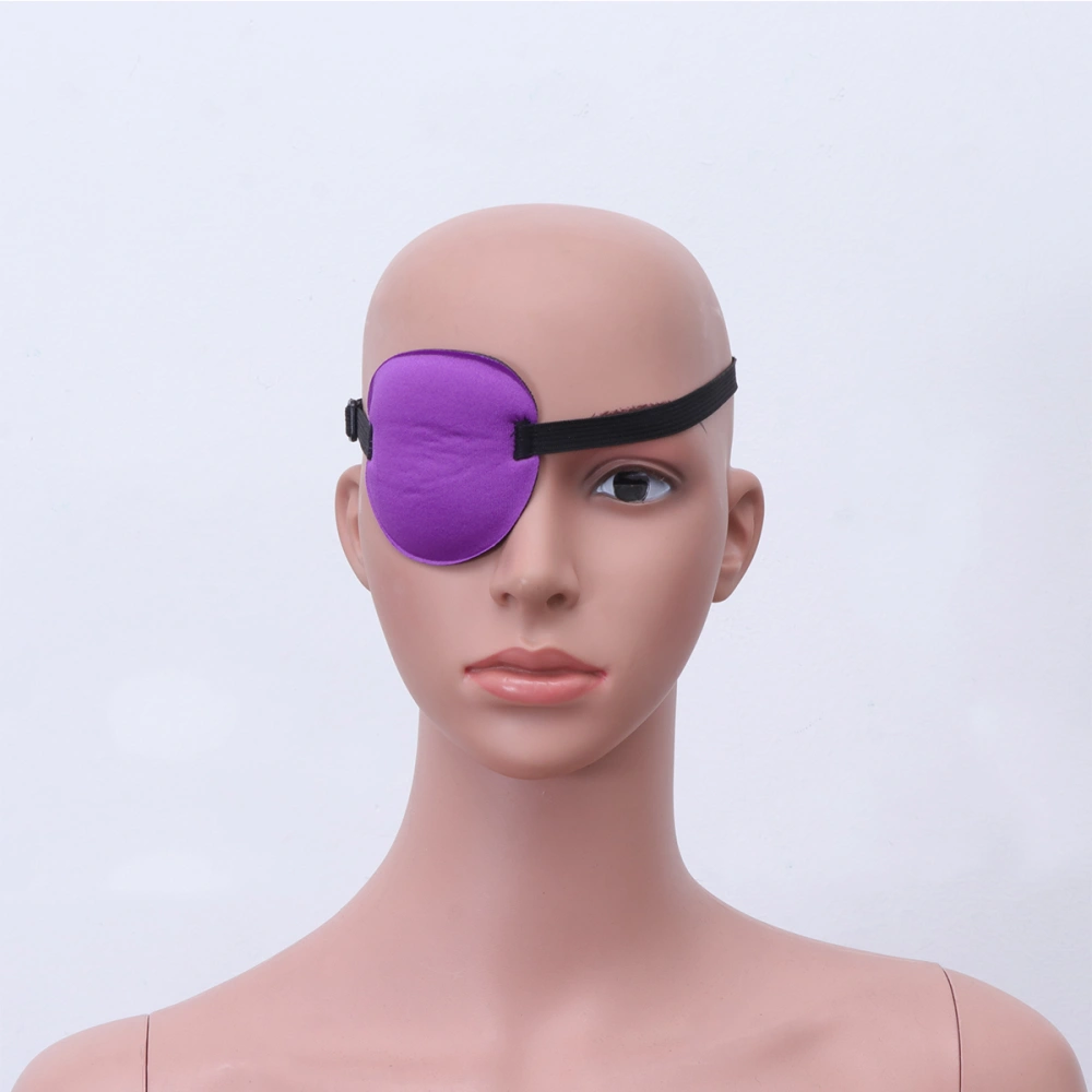 6pcs Single Eye Patches Elastic Eye Patches Amblyopia Strabismus Correcting Patches for Adults Children Purple