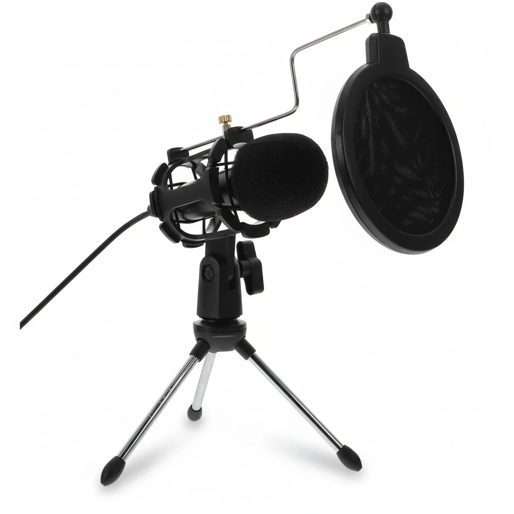 1 Set Condenser Microphone Gaming Microphone Podcast Microphone Studio Mic