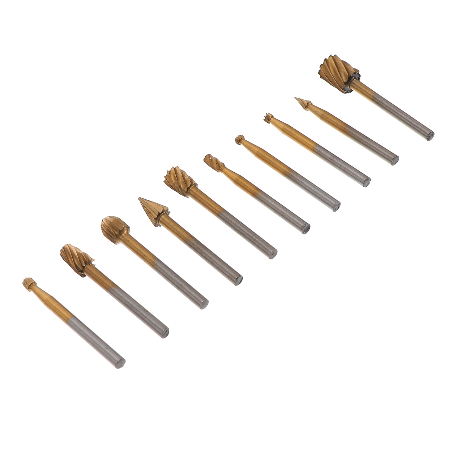 10pcs Carpenter Milling Cutter Bits Steel Rotary File Set (Assorted Color)