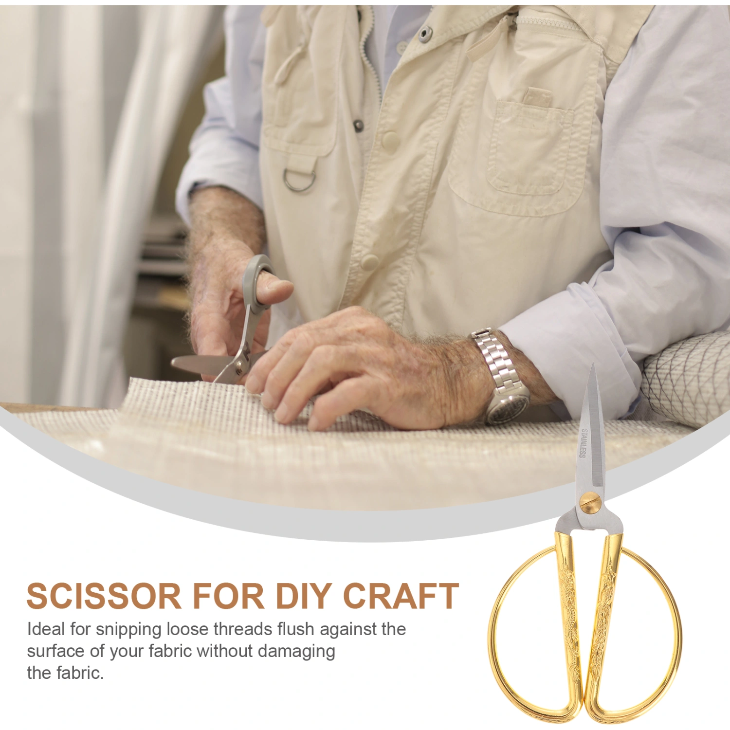 Retro Embroidery Scissor Dressmaker Clothing Scissor Sewing Scissor for DIY
