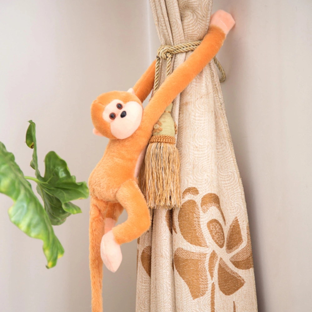 21 Inch Plush Monkey Long Arm Tail Hanging Monkey Doll Curtain Decoration Mascot Gift (Brown)