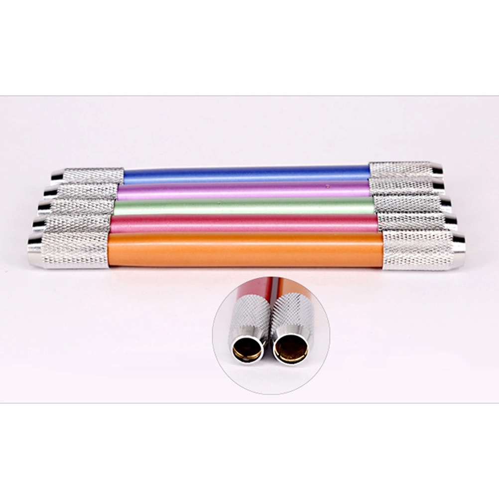2PCS Metal Pencil Extenders Sturdy Pencil Holders Lengtheners Portable Pencil Extension Rods Drawing Supplies for Artists School Home (Random Color, Single Head and Double Head)