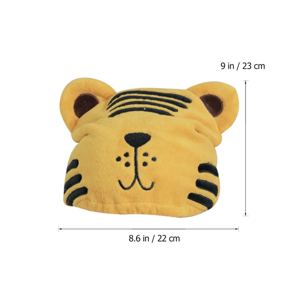 Hair-drying Towel Cartoon Tiger Pattern Hair Drying Wrap Fast Hair-drying Caps