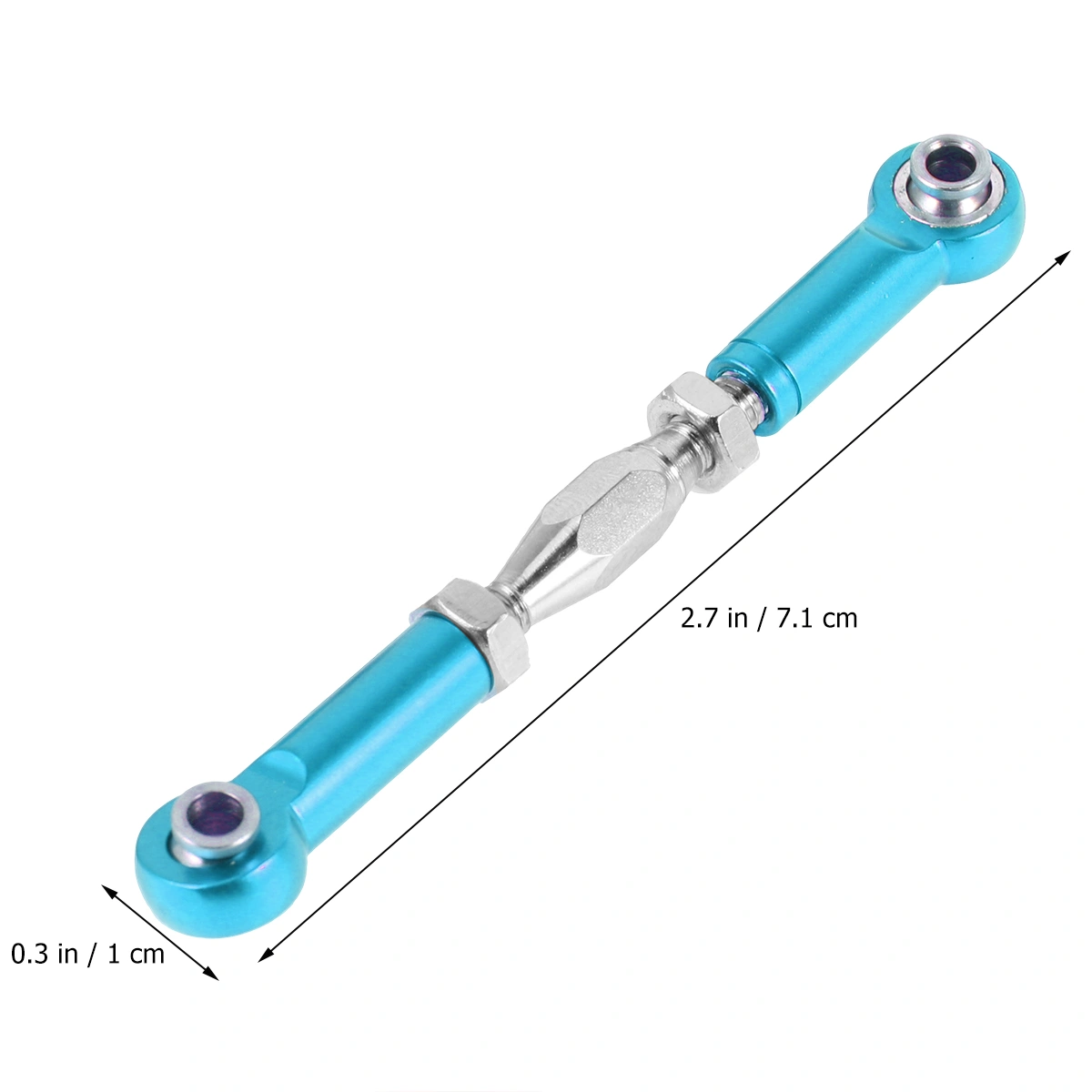 6Pcs 71mm Aluminum Turnbuckle Rod Linkage Steering Rods Compatible for RC 1/10 Redcat Traxxas EPXHSP ZD Racing HPI Truck Buggy ruggy Upgrade Parts (Blue)