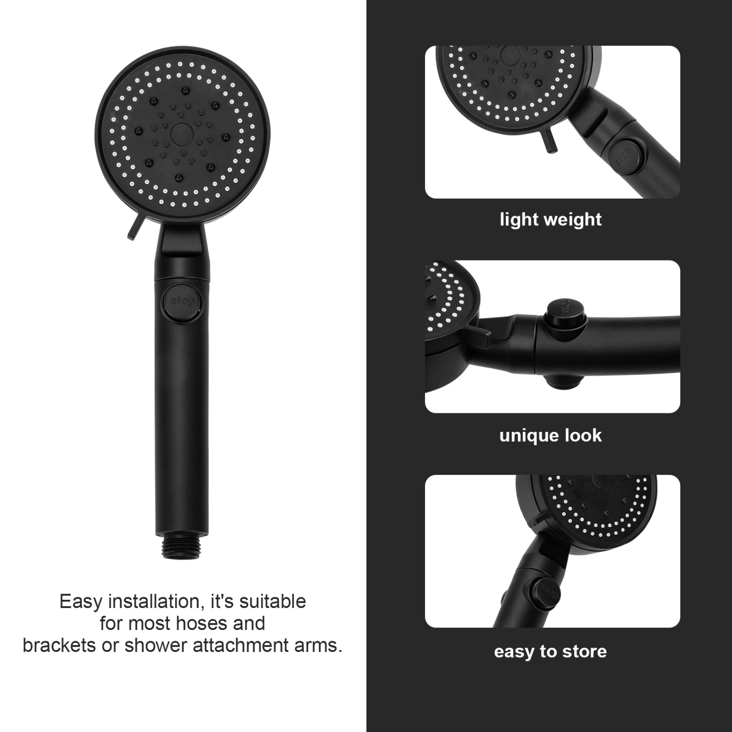 Bathroom Thicken Shower Head Pressurized Shower Head Handheld Shower Nozzle