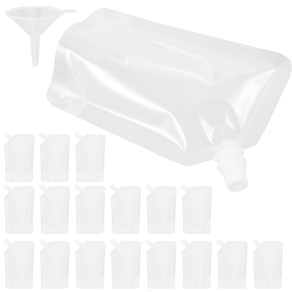 1 Set of Disposable Liquid Beverage Bags Plastic Spout Juice Beverage Pouches for Party