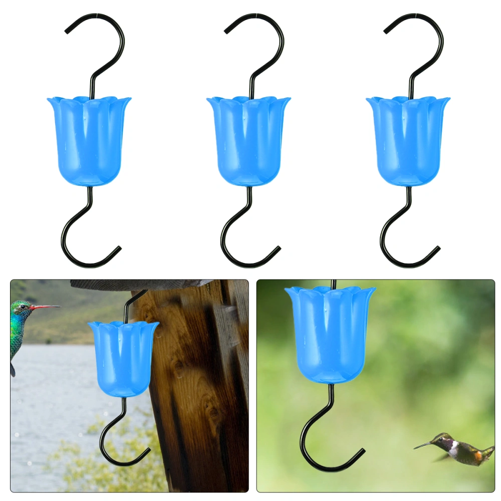 6PCS/Set Moat Hook with Brush Feeder Insect Guard for Hummingbird Feeder