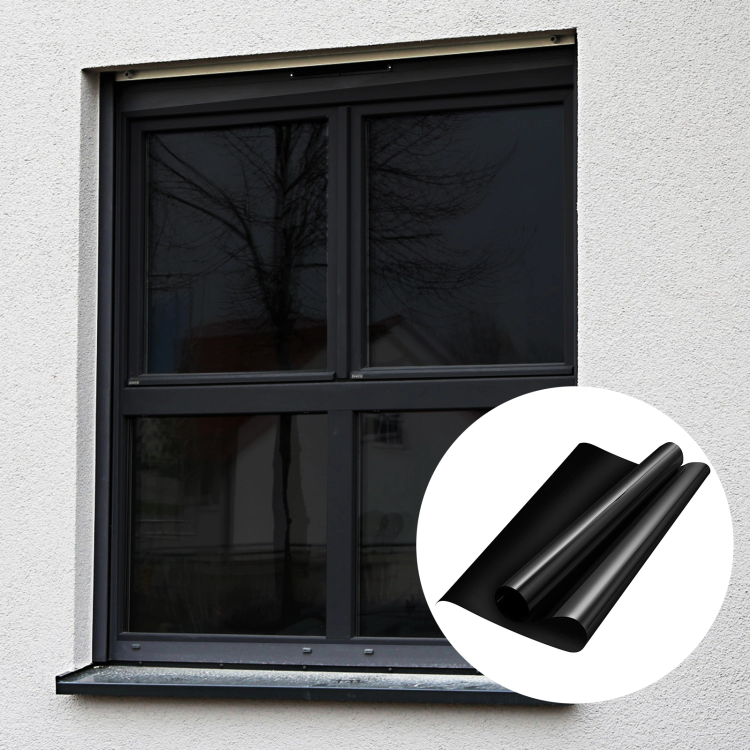 1 Roll Window Film One Way Reflective Daytime Privacy Heat Blocking Anti UV Window Tint
