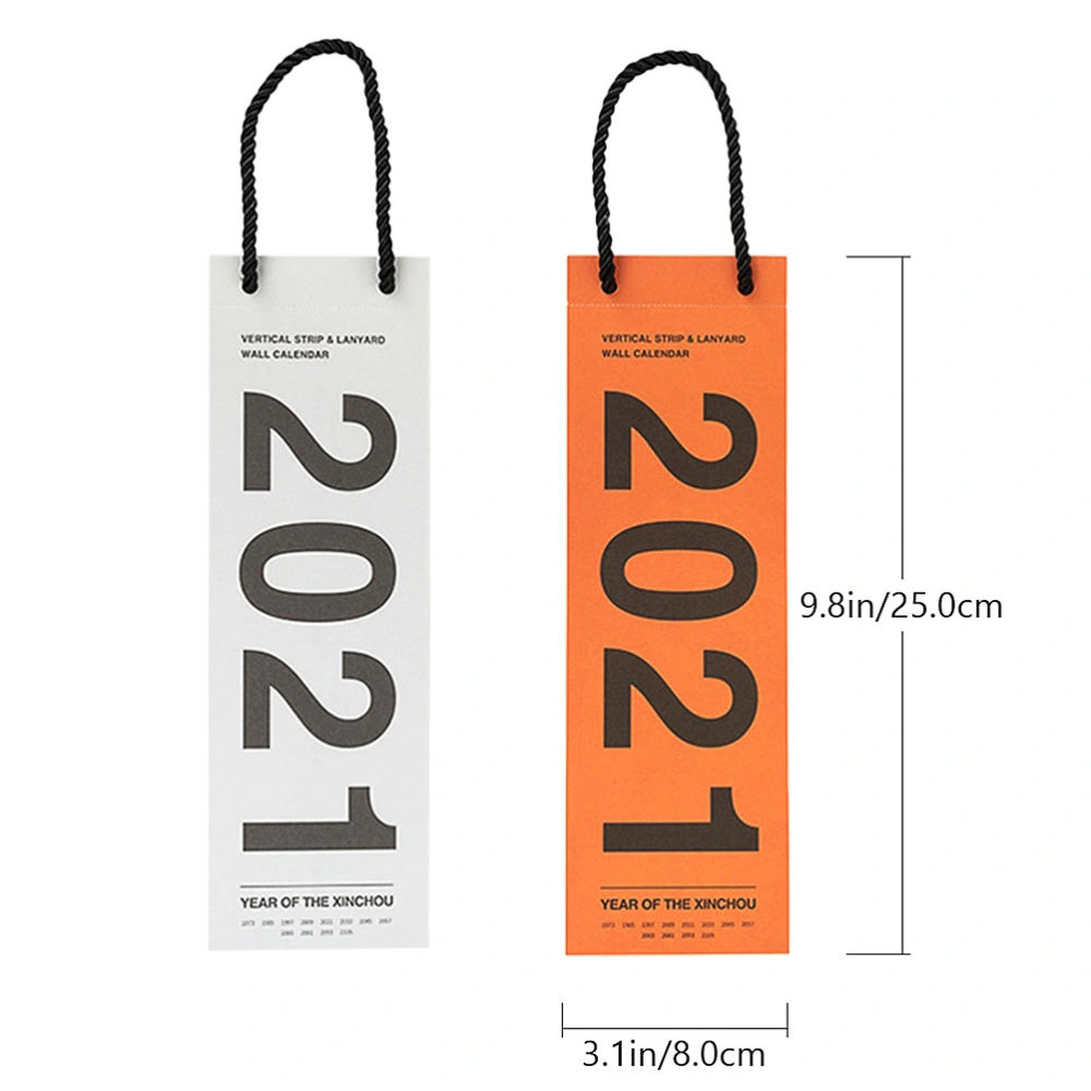 2pcs Home Wall Decorative Hanging Calendar Paper 2021 Schedule Calendar