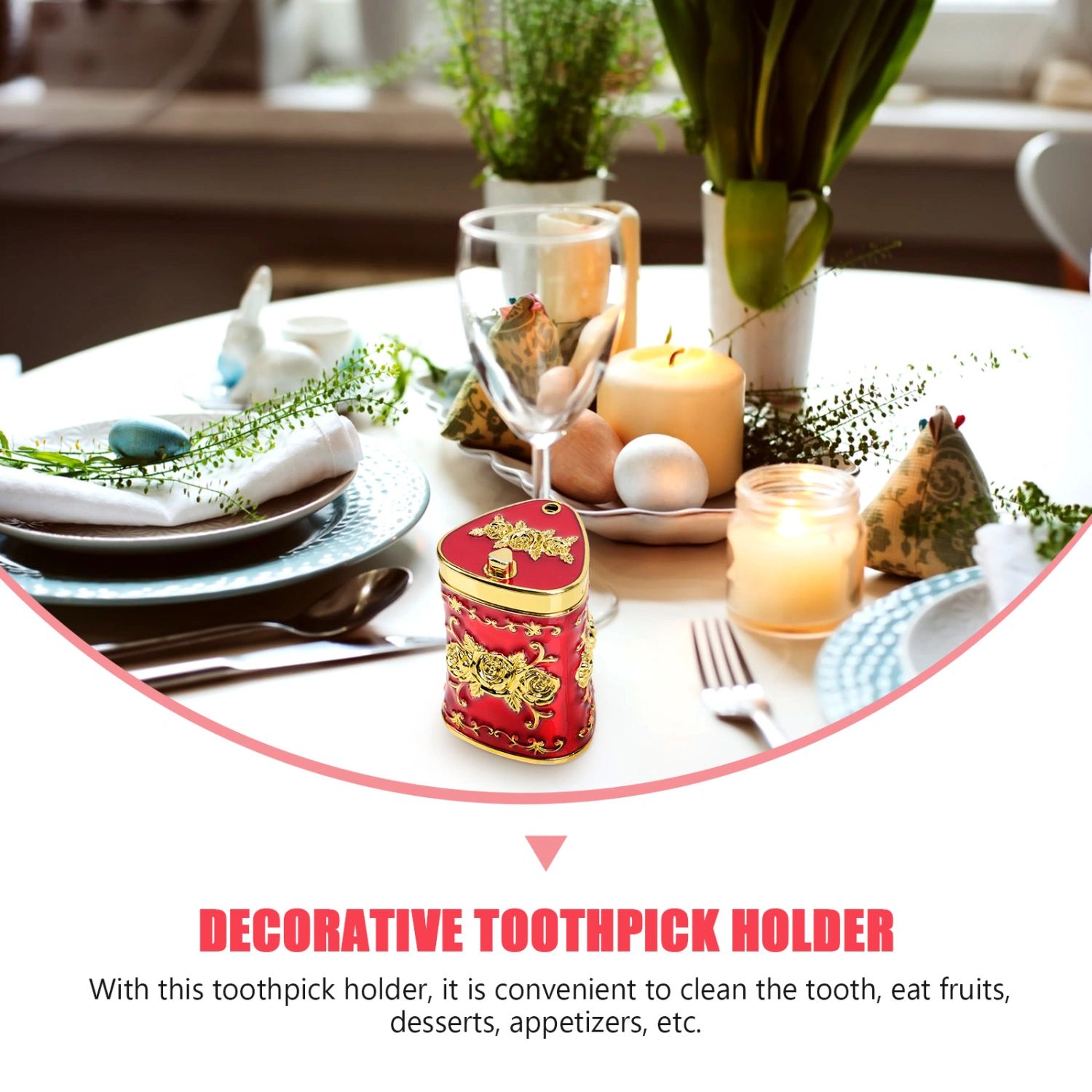Decorative Toothpick Organizing Box European Style Retro Toothpick Holder