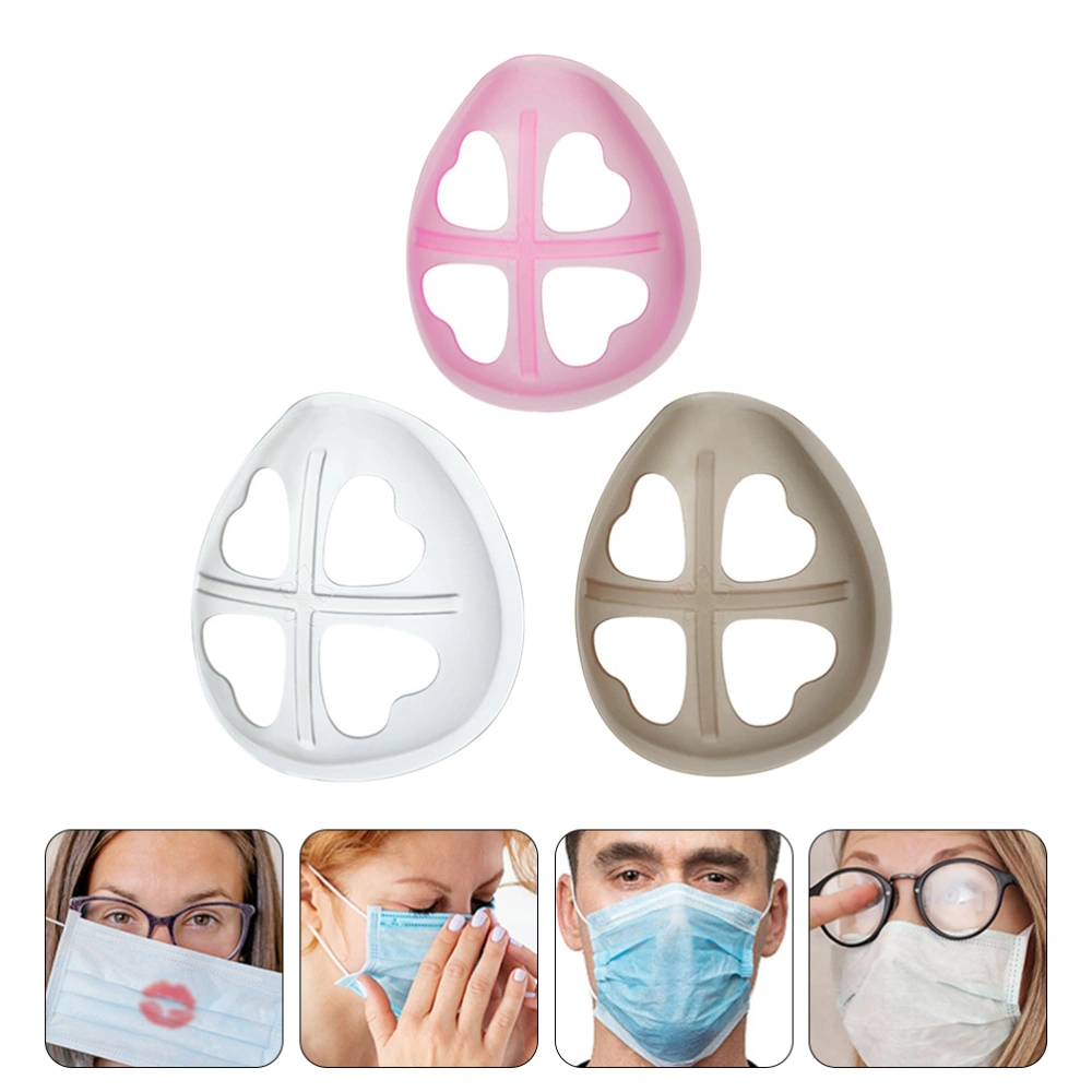 3pcs Silicone Mask Bracket Mask Breathing Bracket Durable Mask Inner Support