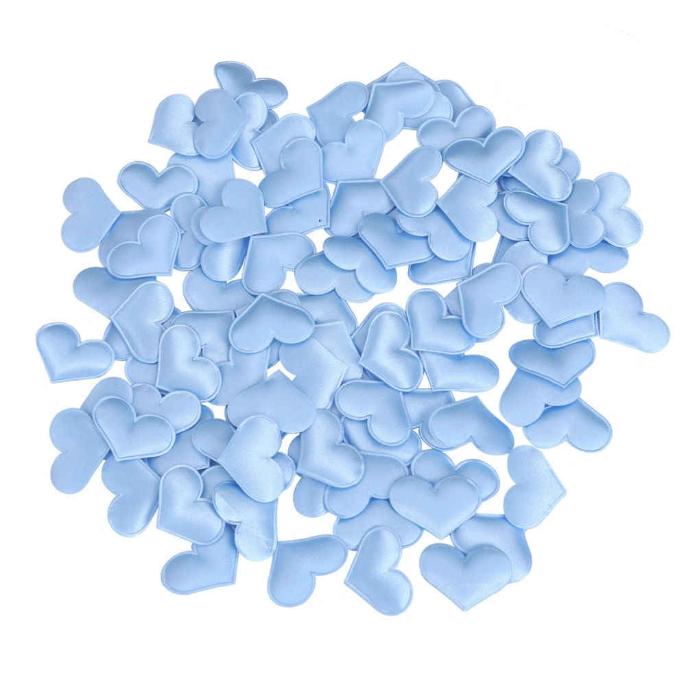 600pcs Artificial Petals Love Heart Fake Sponge Heart Party Supplies Wedding Engagement Table Confetti Decoration (Sky-blue)