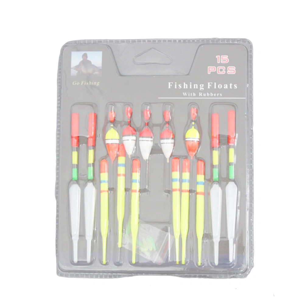 15 Pcs Fishing Floats Buoys For Fishing Sea Fishing Reservoir Fishing Deep Water Fishing Use (Black)