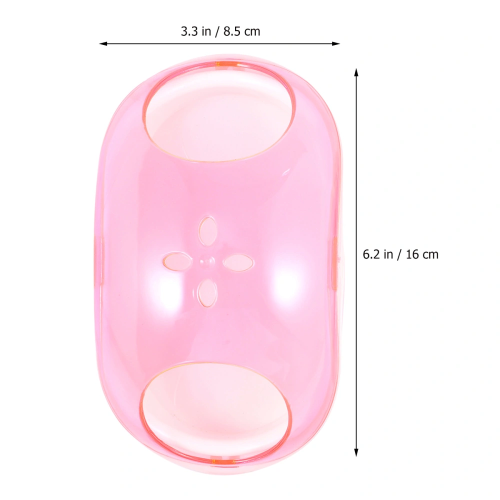 Small Pet Chinchilla Hamster Sand Bath Room House Plastic Bathroom Container with Bath Sand Filter Scoop (Pink, Random Scoop Color)