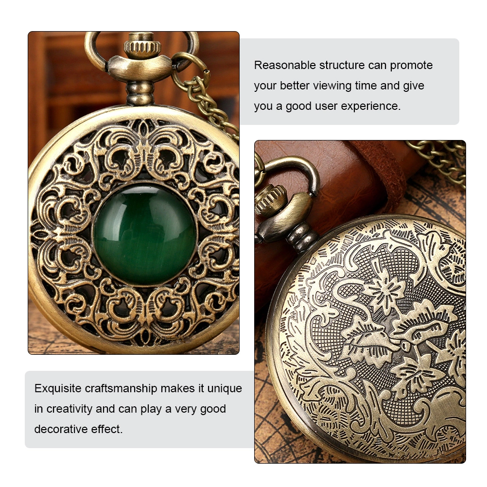 1pc Vintage Pocket Watch Hanging Pocket Watch Fashion Embossed Pocket Watch