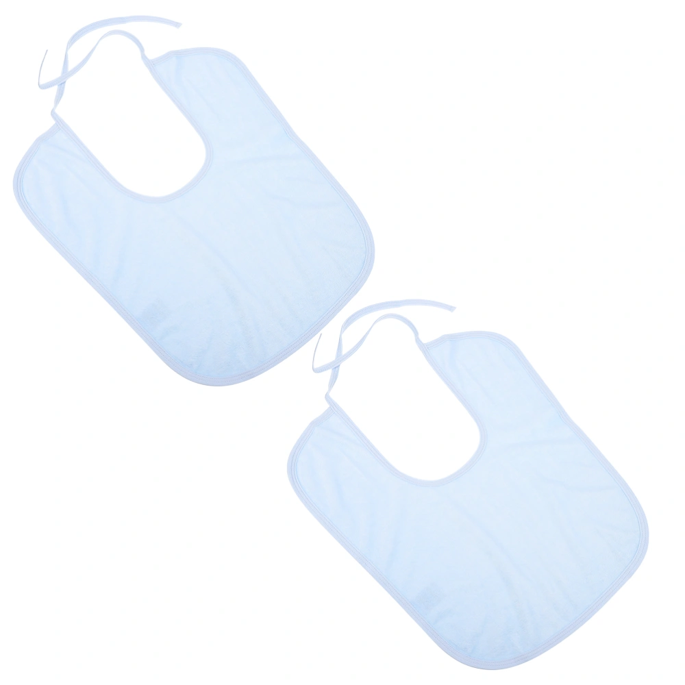 2pcs Portable Elder Saliva Towel Reusable Adults Apron The Aged Burp Cloth