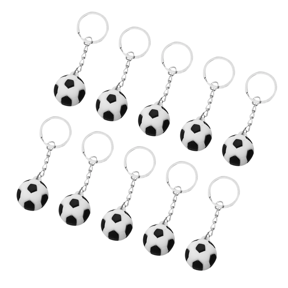 10pcs Mini Football Keychains Creative Key Chain Pendants Key Hanging Pendants