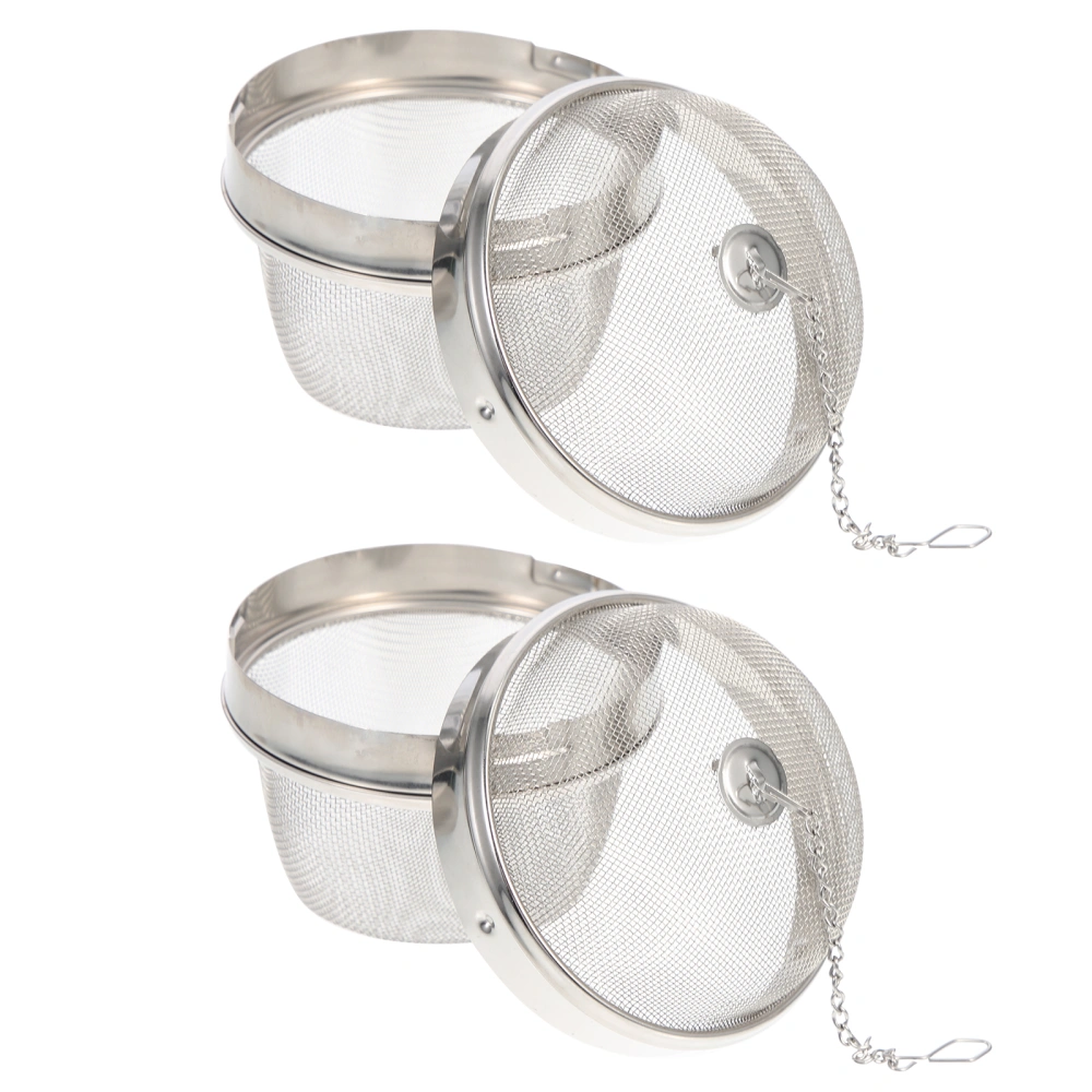 2Pcs Stainless Steel Jewelry Washing Basket Practical Watch Cleaning Basket Tea Infuser Balls