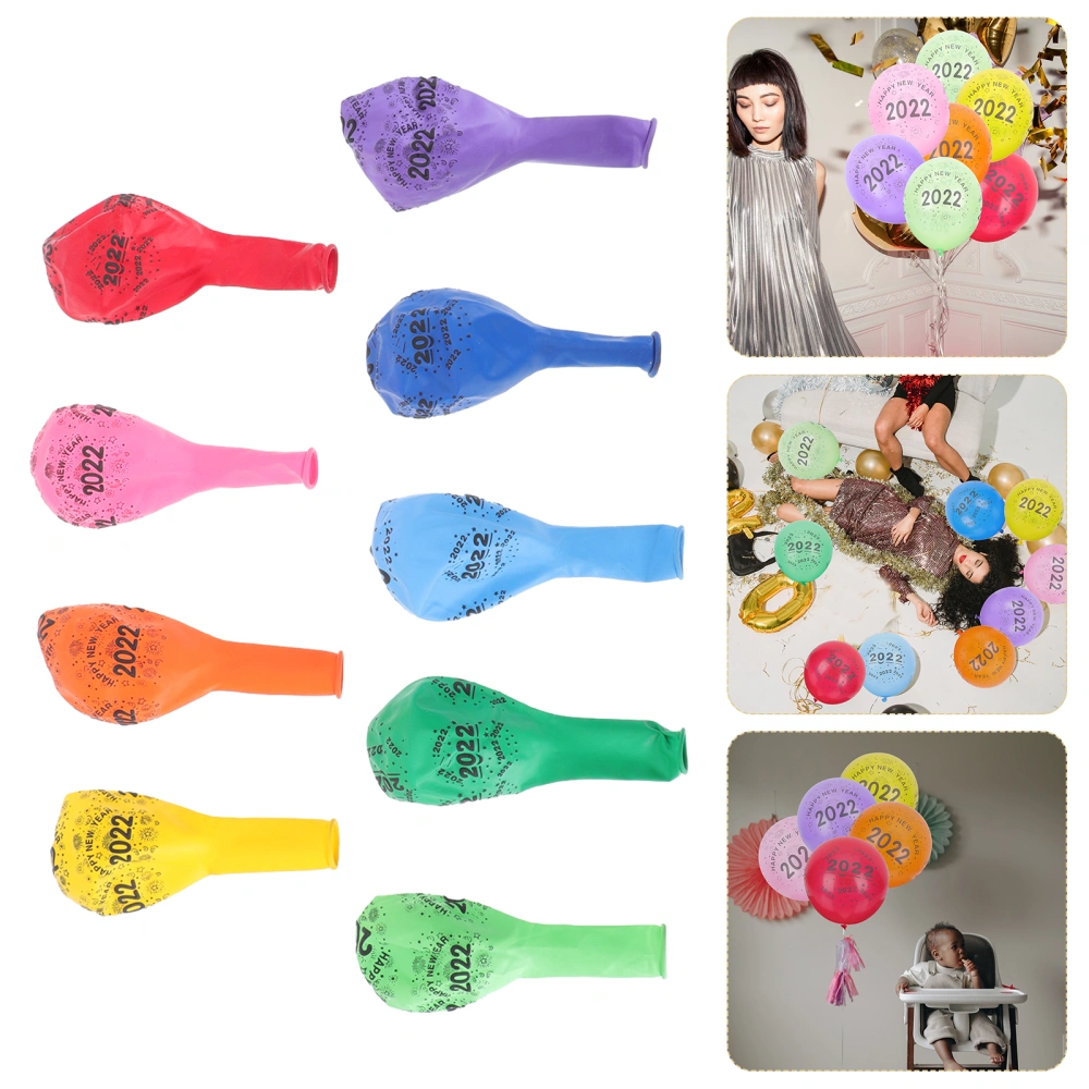 100pcs New Year Party Scene Decorations Festival Balloons Party Balloon Decors