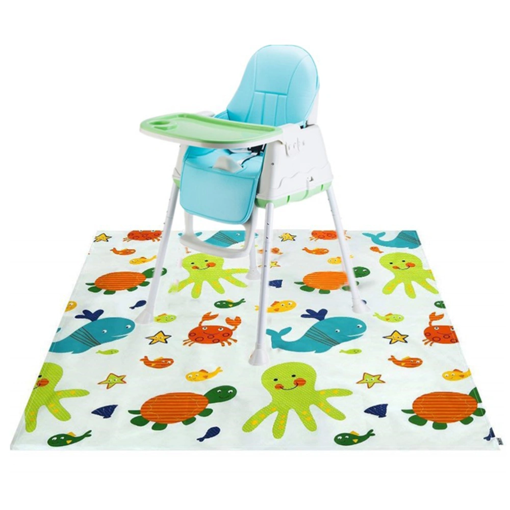 1PC Square Shape Waterproof Seat Cushion Household Seat Cushion Antiskid Seat Pad for Baby Children Home (Marine Life Pattern)