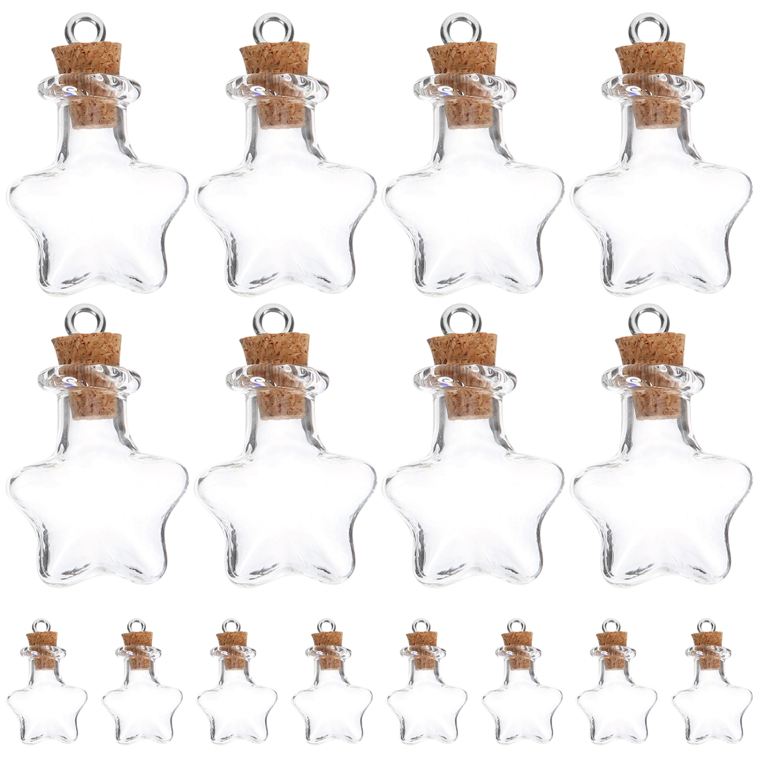 30pcs Wishing Bottles Glass Drift Bottles DIY Decorative Bottles Storage Bottles