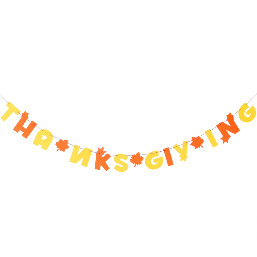 Tinksky Thanksgiving Bunting Banner Garland Photo Prop for Thanksgiving Party Home Decor (Pattern B)