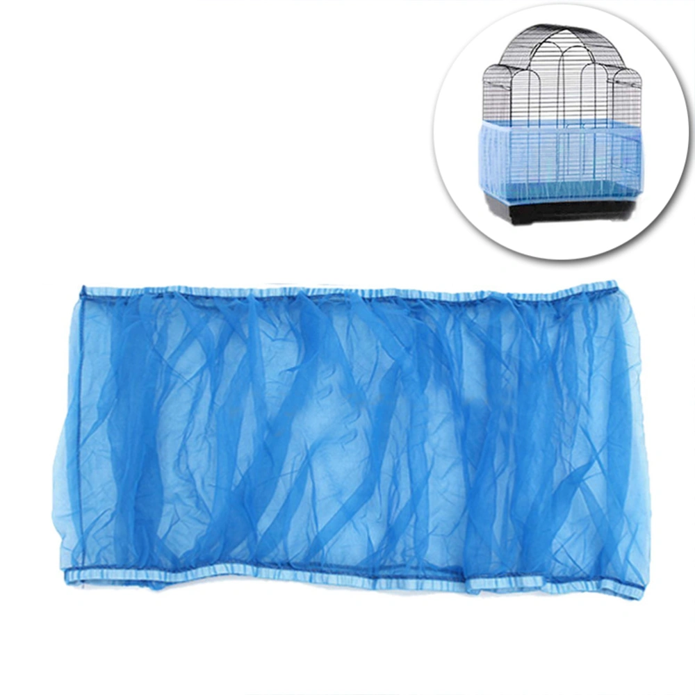 Pet Products Mesh Bird Catcher Net Cover Shell Skirt for Bird Cages Size S (Blue)