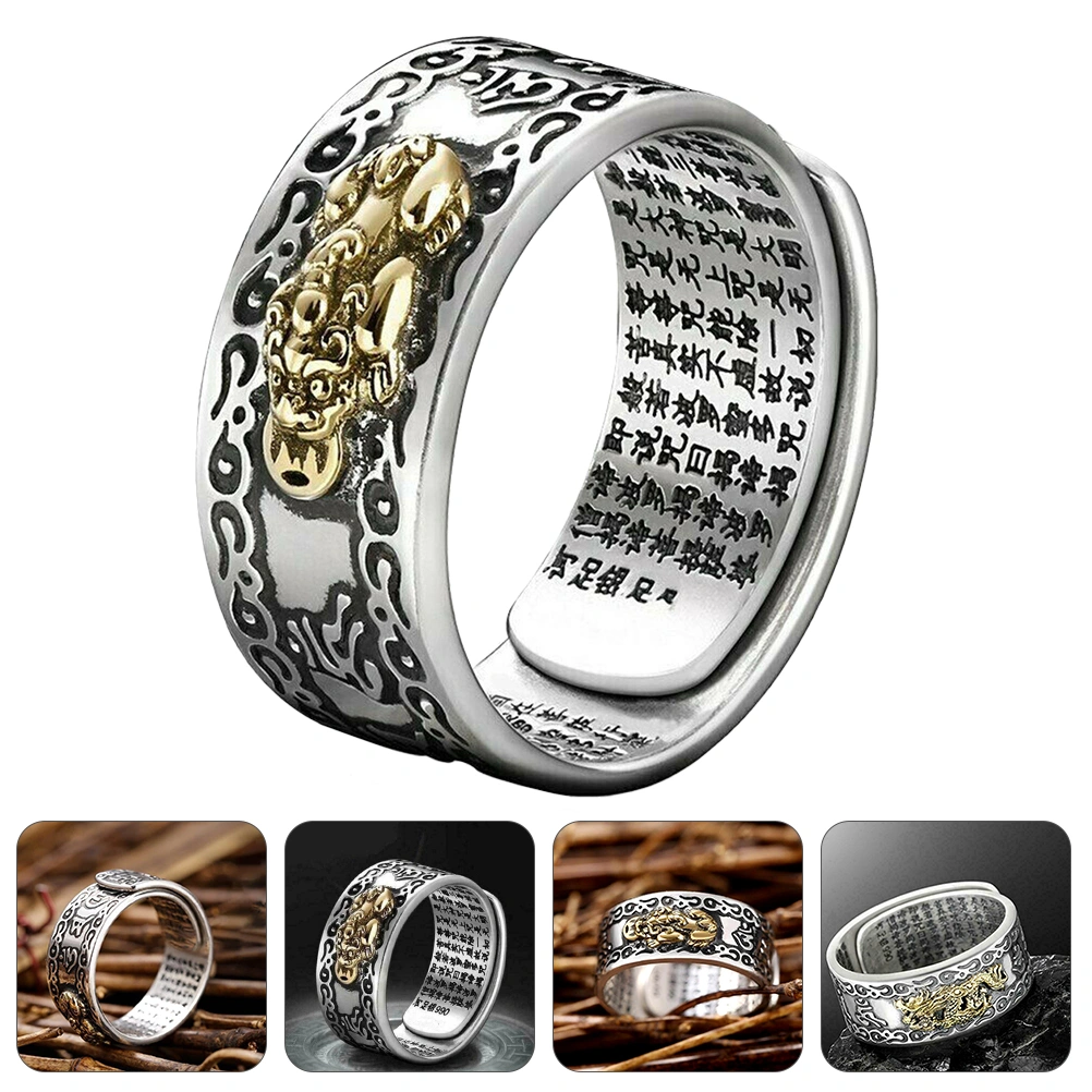 Male Finger Ring Decorative Ring Decor Alloy Ring Adjustable Male Jewelry
