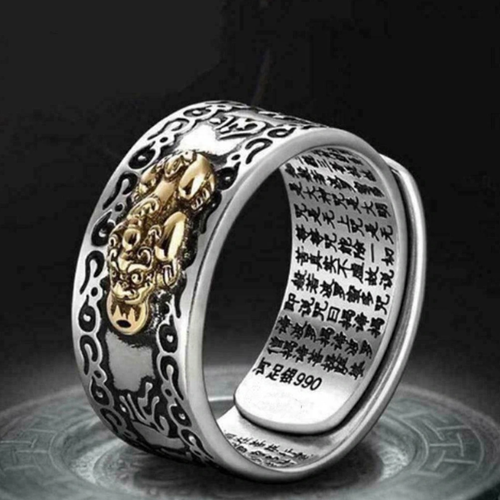 Male Finger Ring Decorative Ring Decor Alloy Ring Adjustable Male Jewelry