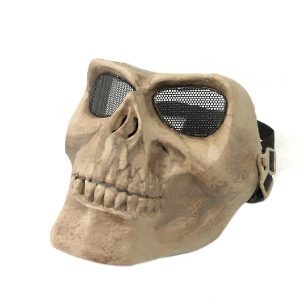 Cool Skull Shaped Full Face Protective Safety Mask Cover (Yellow)